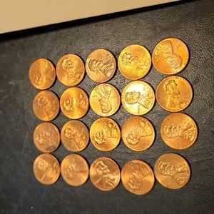 45 Shiny Uncirculated Pennies